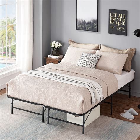 steel bed with box|folding metal bed frame.